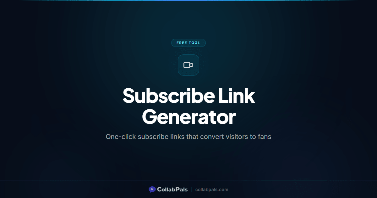 Click To Subscribe Examples YouTube Subscribe Link Generator - Free & One-Click 2026