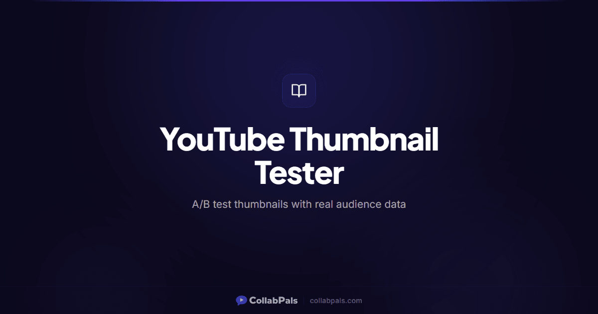 Thumbnail Tester: Free YouTube A/B Test Tool | CollabPals